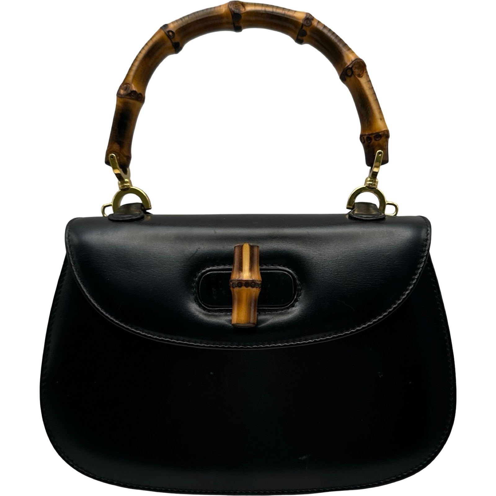 グッチ GUCCI バンブーハンドバッグ 000.204.60188 ブラック レザー レディース ハンドバッグ