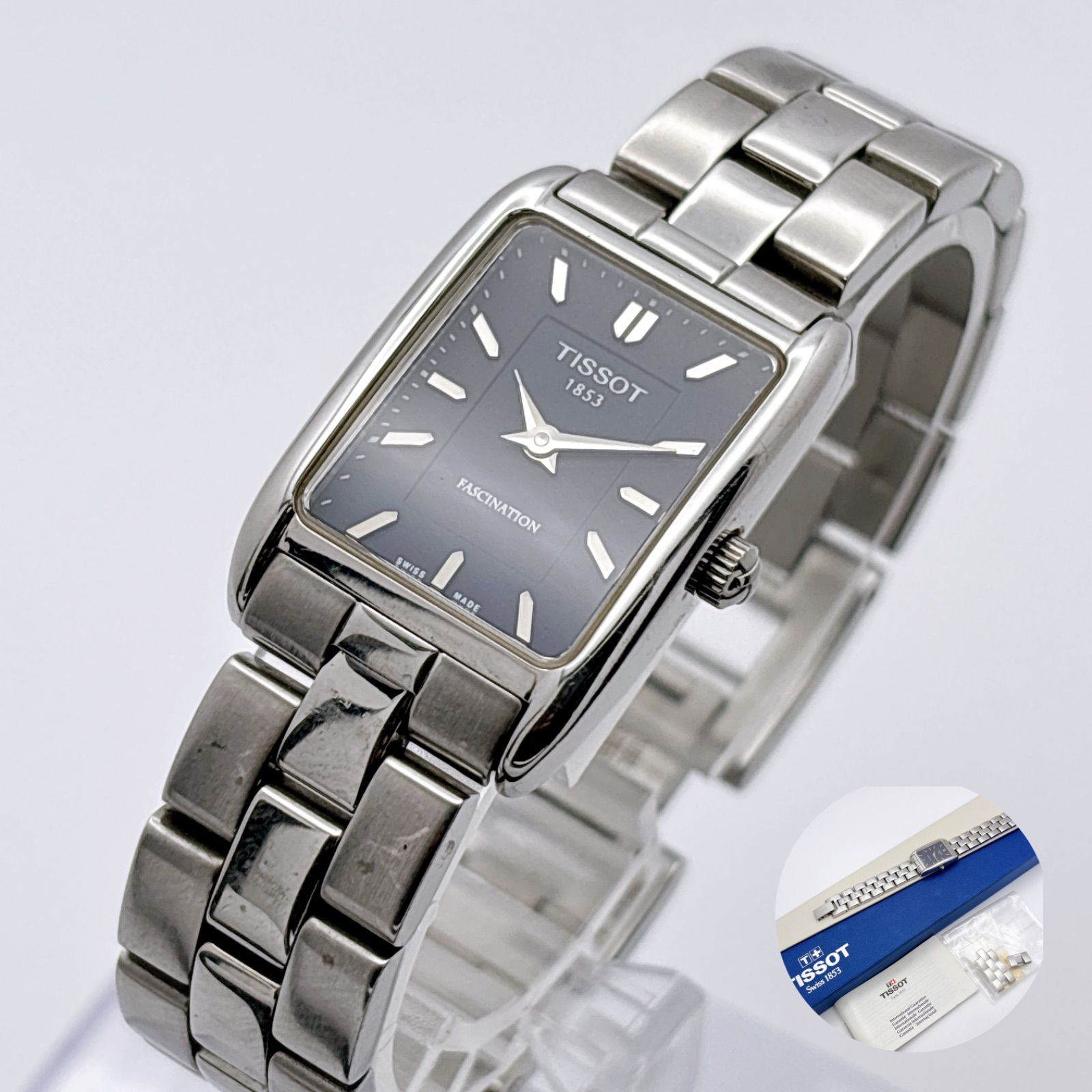 箱・説明書付/電池交換済】ティソ TISSOT ファシネーション T815