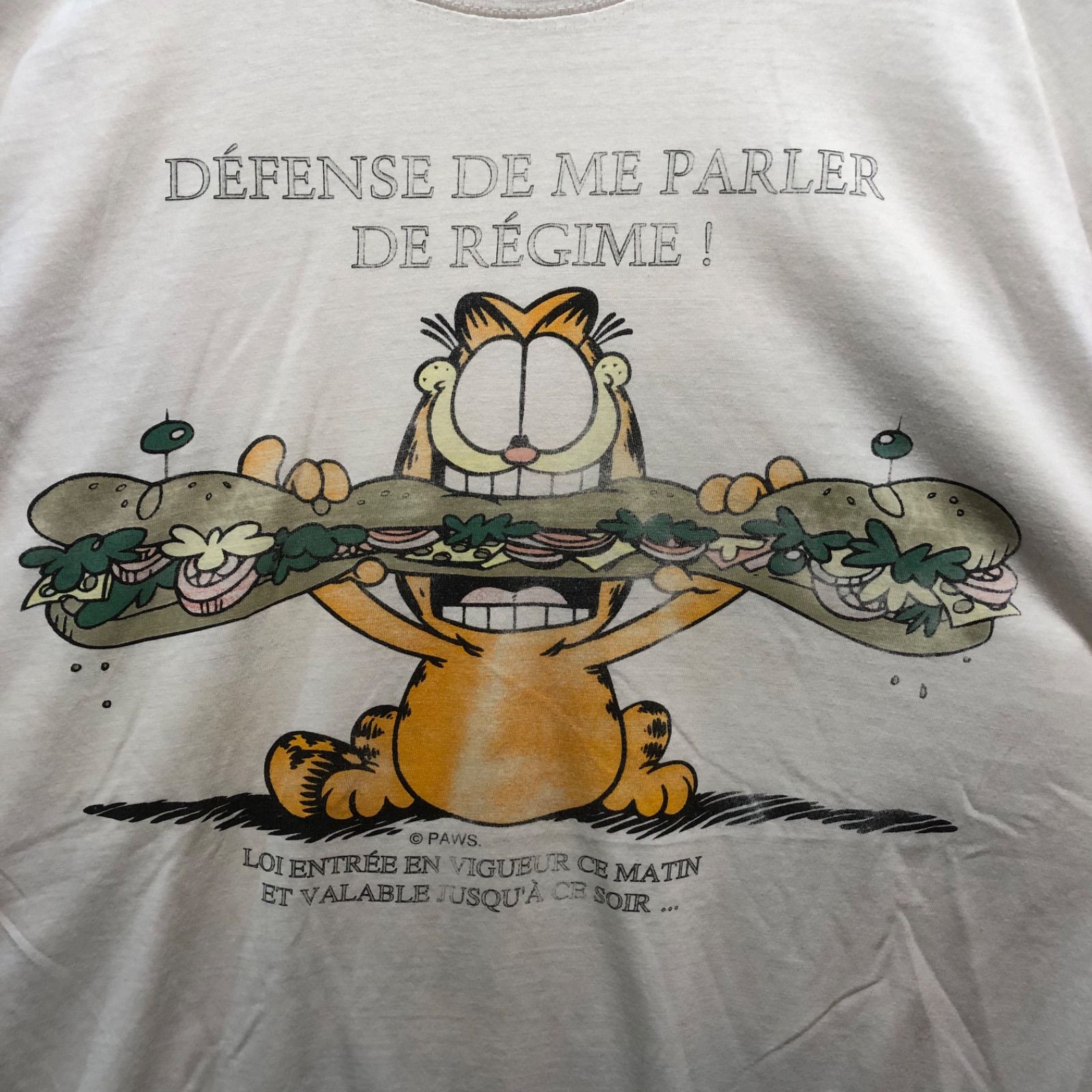 T8611 GARFIELD 90's Tシャツ キャラクター　ユニーク