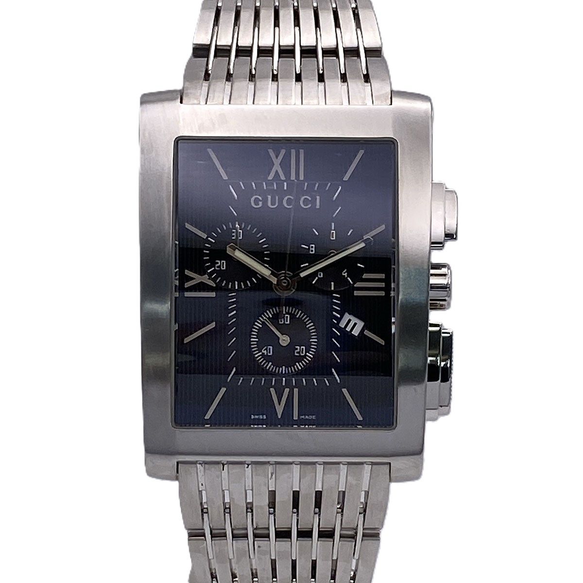 GUCCI グッチ Gメトロ クロノグラフ 腕時計 6800M メンズ ステンレススチール シルバー 中古 27,820円