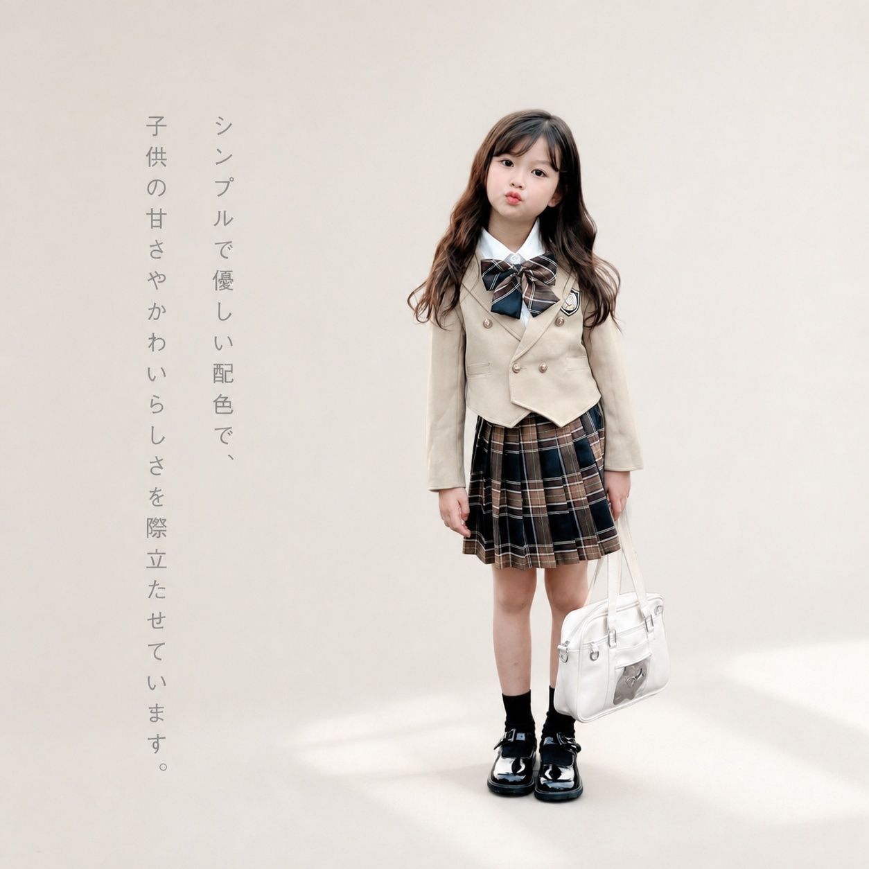 女の子 チェック柄スカート 入学式 小学生 結婚式 卒業式 卒園式 春秋 