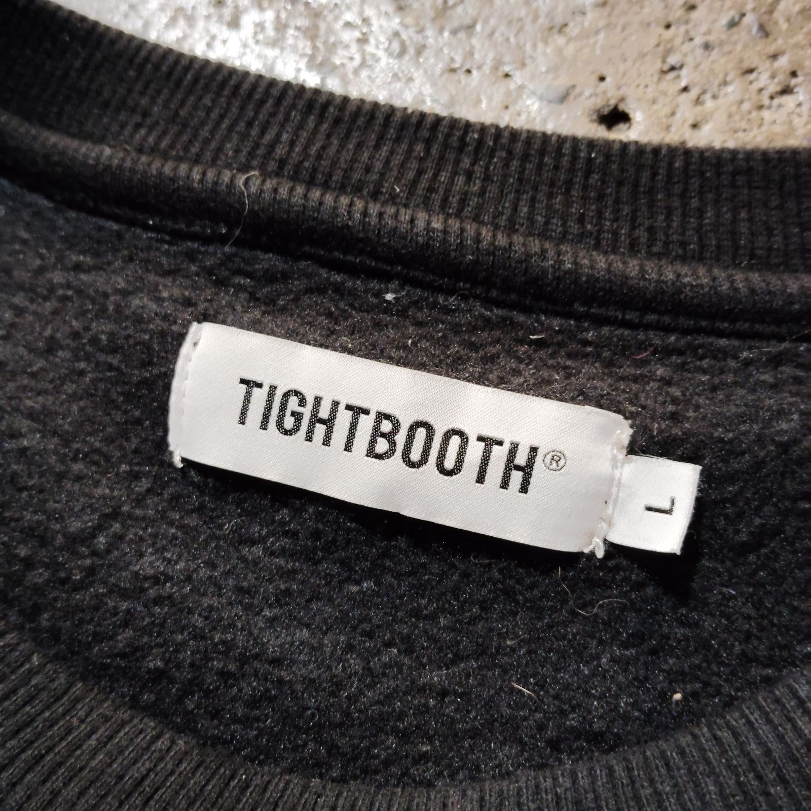 TIGHTBOOTH PRODUCTION REVENGE MAN CREW SWEAT L ブラック タイトブースプロダクション リベンジマン クルーネックスウェット