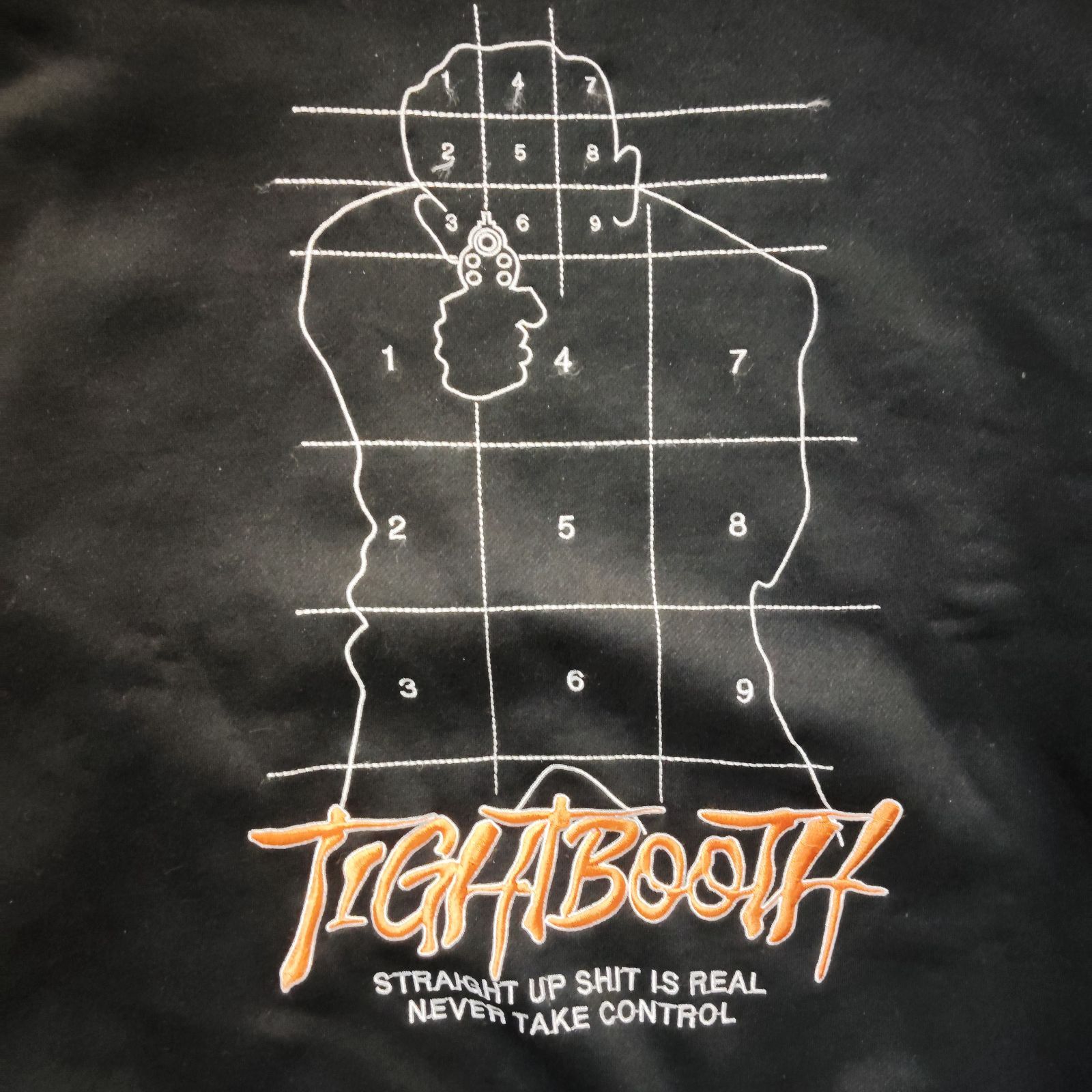 TIGHTBOOTH PRODUCTION REVENGE MAN CREW SWEAT L ブラック タイトブースプロダクション リベンジマン クルーネックスウェット