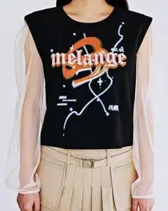 エゴイスト プリンティング ポイント シースルー 八丈 ミックスT 25ss ポール1347 エゴイスト プリンティング ポイント シースルー 八丈 ミックスT 25ss ポール1347