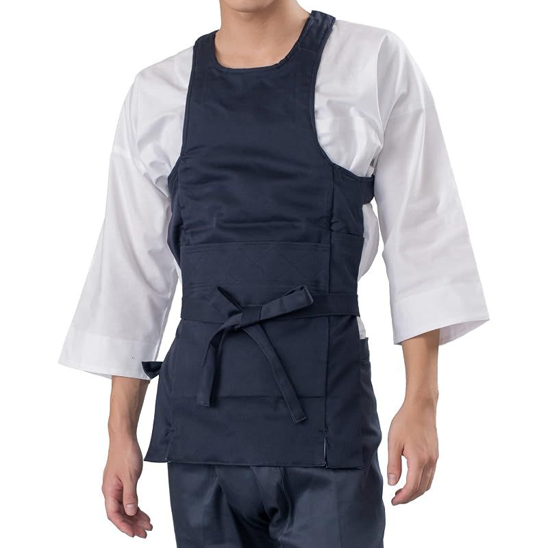 【新品】 [あい藍] ストレッチ腹掛け はらがけ どんぶり 綿97% ポリウレタン3% 2L ネイビー