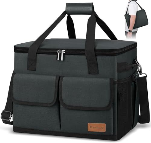 ★新品★[Heshare] クーラーボックス 40L大容量 仕切り板付き 5層断熱構造 保冷力最強 保冷バッグ 折り畳み収納可能 ソフトクーラー 保温 保冷 防水 耐摩耗 軽量 自立 水漏れ防止 クーラーバッグ キャンプ/釣り/BBQ/ピクニ 02c7cb39