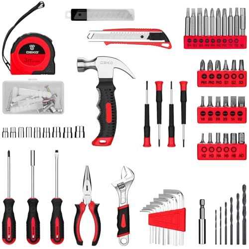 ★新品★【8V電動ドリル付き】 工具セット 126点組 ピンク ホームツールセット 家庭用 ツールセット 日曜大工 DIYセット 作業工具セット 家具の組み立て 住まいのメンテナンス用 修理道具セット 便利な収納ケース付き (赤) d733411a ★新品★【8V電動ドリル付き】 工具セット 126点組 ピンク ホームツールセット 家庭用 ツールセット 日曜大工 DIYセット 作業工具セット 家具の組み立て 住まいのメンテナンス用 修理道具セット 便利な収納ケース付き (赤) d733411a