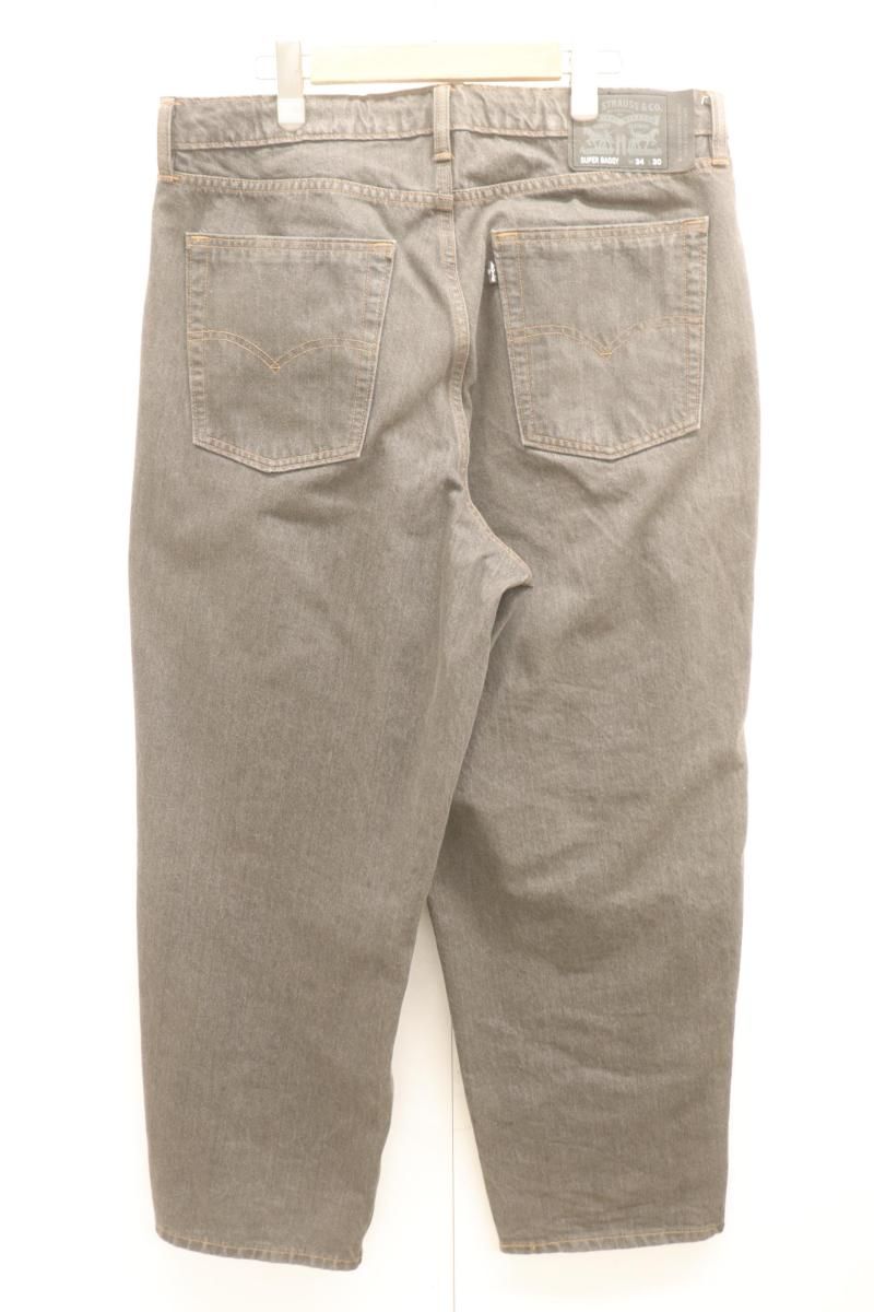 【中古】 LEVIS メンズデニムパンツ W34×L30 SUPER BAGGY LEVIS W34×L30 グレー 灰 【中古】 LEVIS メンズデニムパンツ W34×L30 SUPER BAGGY LEVIS W34×L30 グレー 灰