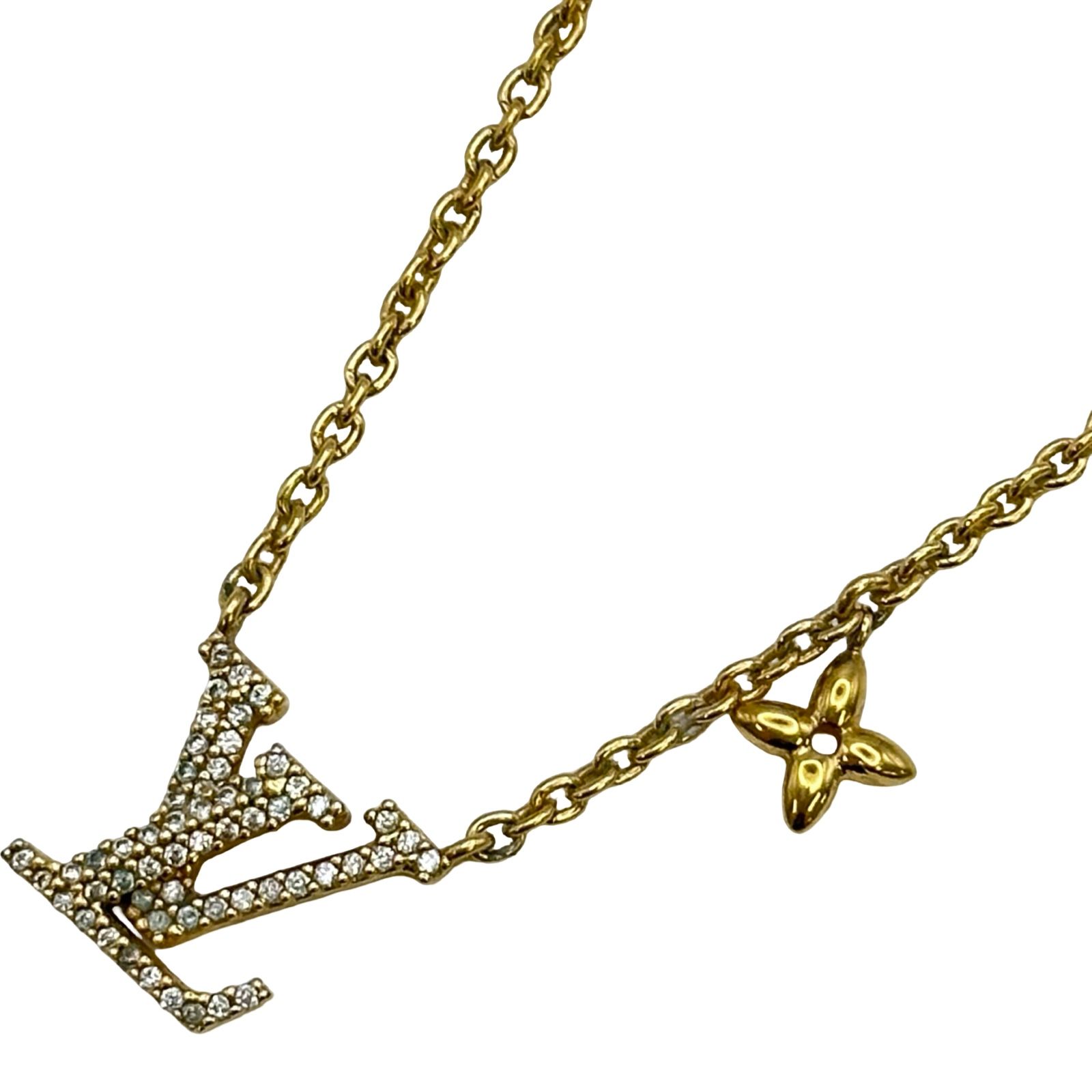 ルイ・ヴィトン LOUIS VUITTON ネックレス・LV アイコニック ゴールド メッキ アクセサリー