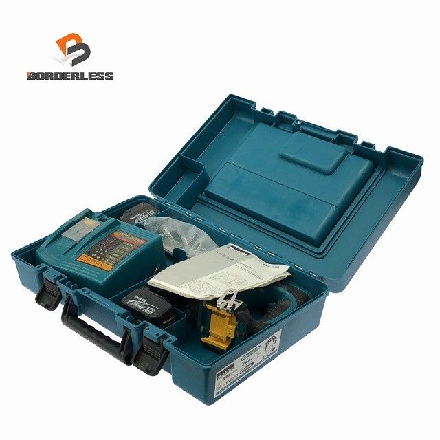☆中古品☆makita マキタ 14.4V 充電式タッカ ST420D バッテリ2個(3.0Ah)充電器 ケース付き コードレス タッカー130446