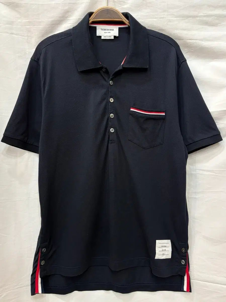 正規品) トム・ブラウン ネイビー 半袖 カラーTシャツ 3サイズ