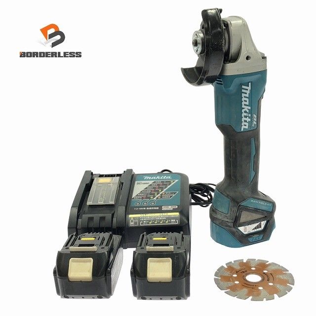 ☆美品☆makita マキタ 18V 100mm 充電式ディスクグラインダ GA412D バッテリー2個(18V 3.0Ah) 充電器付129897 22,849円