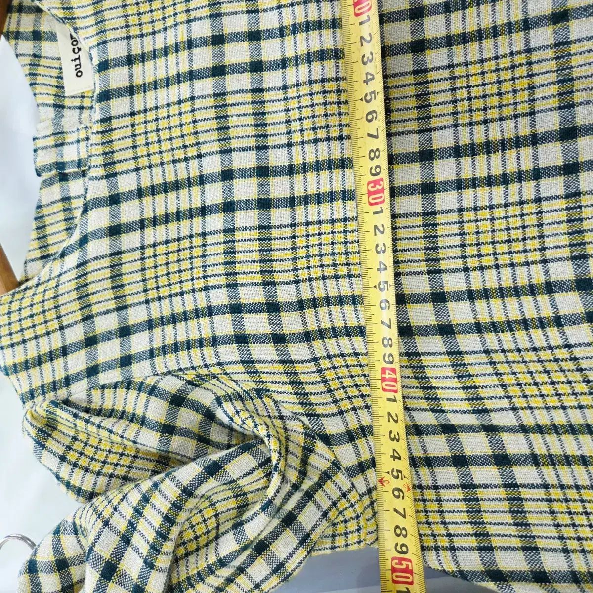 ウィッコモ LYNN リネン100% CHECK ロング丈ワンピース ルーズフィット ナチュラルONE PIECE