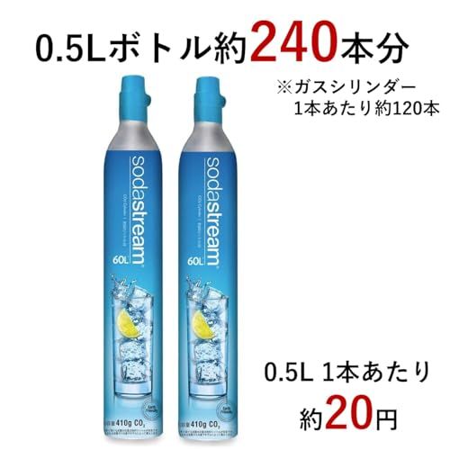 【同時交換】[公式] ソーダストリーム ガスシリンダー 60L 交換用ガス２本セット ピンク sodastreamry c7d52704