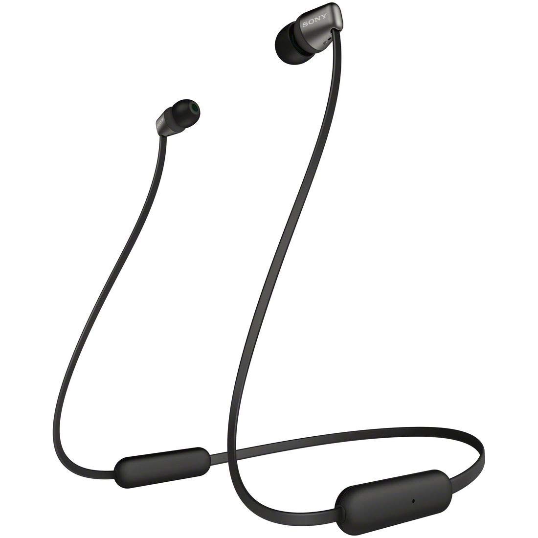 ソニー ワイヤレスイヤホン WI-C310 : Bluetooth対応/最大15時間連続再生/マイク付き フラットケーブル採用 2019年モデル ブラック WI-C310 BCry 7483f795