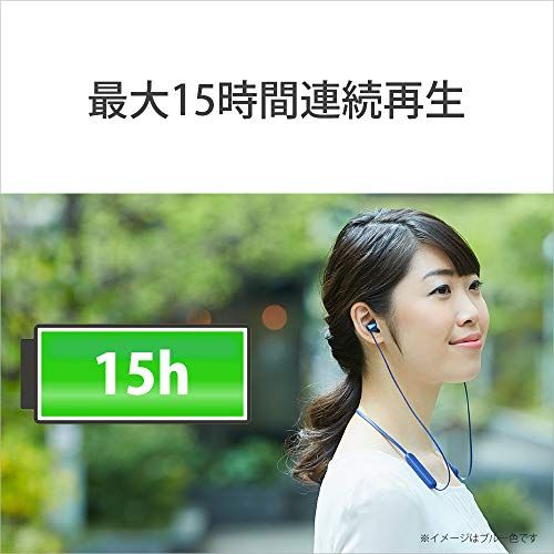 ソニー ワイヤレスイヤホン WI-C310 : Bluetooth対応/最大15時間連続再生/マイク付き フラットケーブル採用 2019年モデル ブラック WI-C310 BCry 7483f795