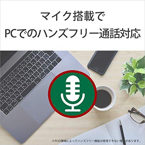 ソニー ワイヤレスイヤホン WI-C310 : Bluetooth対応/最大15時間連続再生/マイク付き フラットケーブル採用 2019年モデル ブラック WI-C310 BCry 7483f795