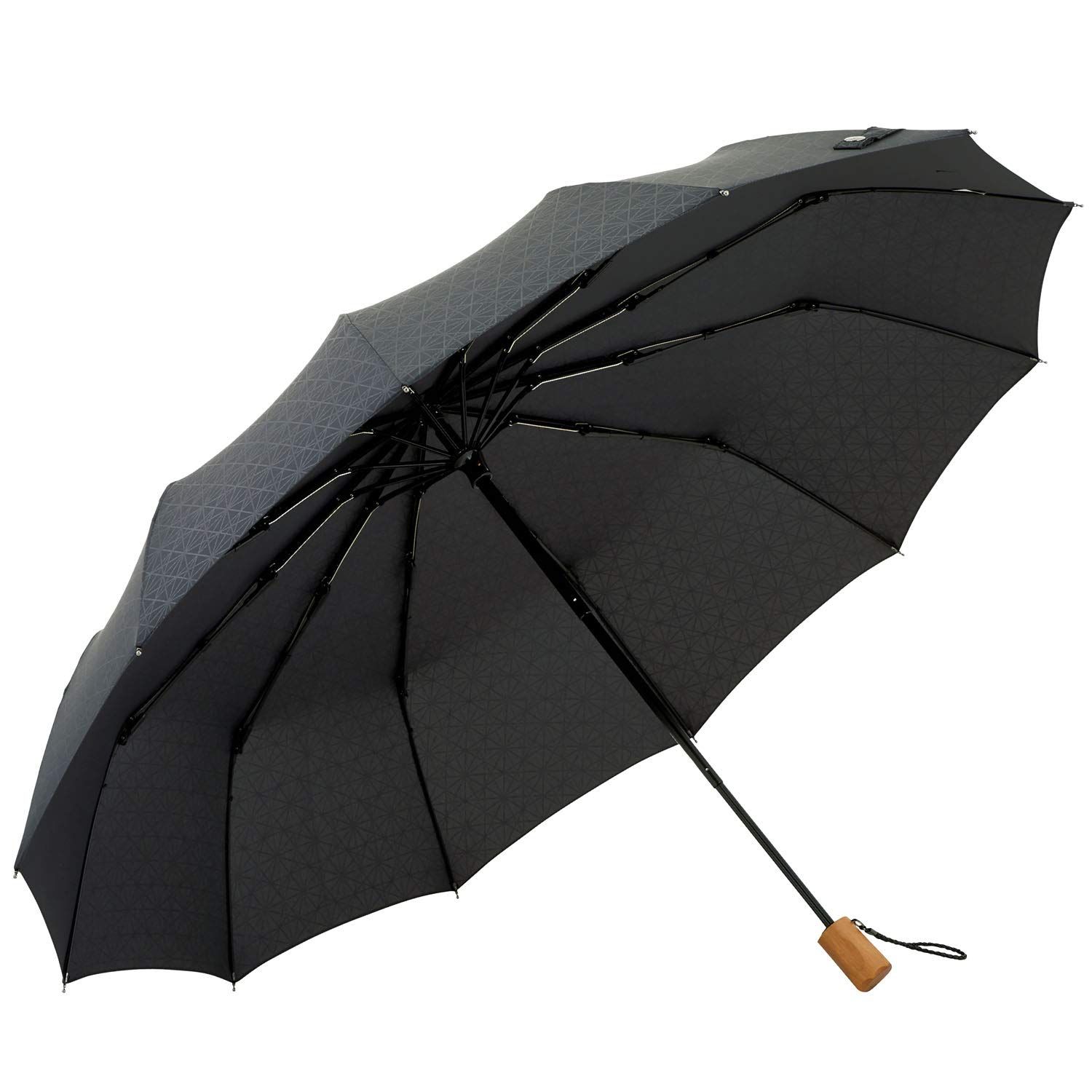 マブ(mabu) 日傘 折りたたみ傘 日傘兼用雨傘 レディース メンズ ユニセックス 55cm 12本骨 「 江戸 」 墨 SMV-40541 傘 雨傘 UVカット 遮光 晴雨兼用傘 おしゃれ 可愛い 軽量 和柄 人気 大きい 女性用 男性用 9db4c9a3