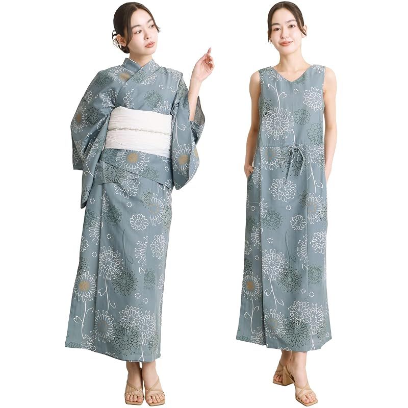 [ON NISHIKI] 浴衣 レディース セパレート (ワンピース＋上衣＋ha 新品】 [ON NISHIKI] 浴衣 レディース セパレート (ワンピース＋上衣＋