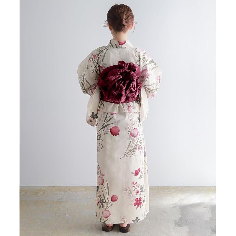 新品】 [キョウエツ] 浴衣セット 変わり織 生成り ワンピース 2点