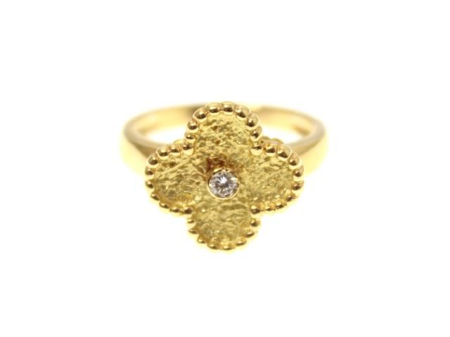 Van Cleef & Arpels ヴァンクリーフ＆アーペル ジュエリー ヴィンテージアルハンブラR/YG/D/7.5g/#51 貴金属･宝石 VCARA41251 リング・指輪 K18イエローゴールド K18YG ゴールド レディース【中古】433