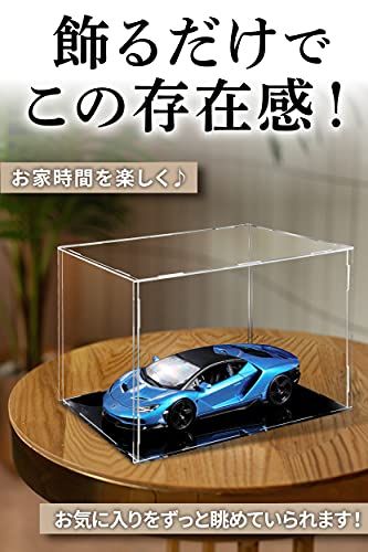 【選べるサイズ】フルミット フィギュアケース アクリル コレクションケース 高透明度 【UVカット】 透明収納ケース 組み立て 簡単 防汚れ 手袋 クリーニング クロス付き お手入れ方法 説明書 (縦30 x 横20 x 高15cm) (× 38efa442
