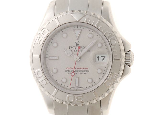 ROLEX ロレックス P番 ウォッチ ヨットマスター ロレジウム 時計 169622 腕時計 Ptプラチナ Pt/ステンレス グレー 自動巻き レディース【中古】432