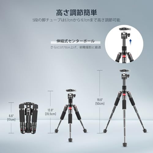 NEEWER ポータブルな卓上ミニ三脚 アルミ合金製 50cm カメラ三脚 小型 360度ボールヘッド、1/4インチクイックシュープレート付き DSLRカメラビデオカムコーダー用 最大荷重5kgt ae92b2d6 NEEWER ポータブルな卓上ミニ三脚 アルミ合金製 50cm カメラ三脚 小型 360度ボールヘッド、1/4インチクイックシュープレート付き DSLRカメラビデオカムコーダー用 最大荷重5kgt ae92b2d6