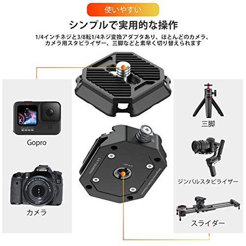 ULANZI FALCAM F38 クイックリリースセット クイックリリースプレート&ベースプレート クイックシュー アルカスイス対応38mm 1/4 ULANZI FALCAM F38 クイックリリースセット クイックリリースプレート&ベースプレート クイックシュー アルカスイス対応38mm 1/4