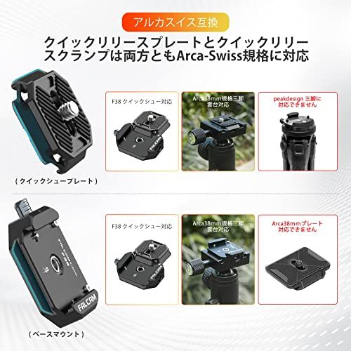 ULANZI FALCAM F38 クイックリリースセット クイックリリースプレート&ベースプレート クイックシュー アルカスイス対応38mm 1/4 ULANZI FALCAM F38 クイックリリースセット クイックリリースプレート&ベースプレート クイックシュー アルカスイス対応38mm 1/4