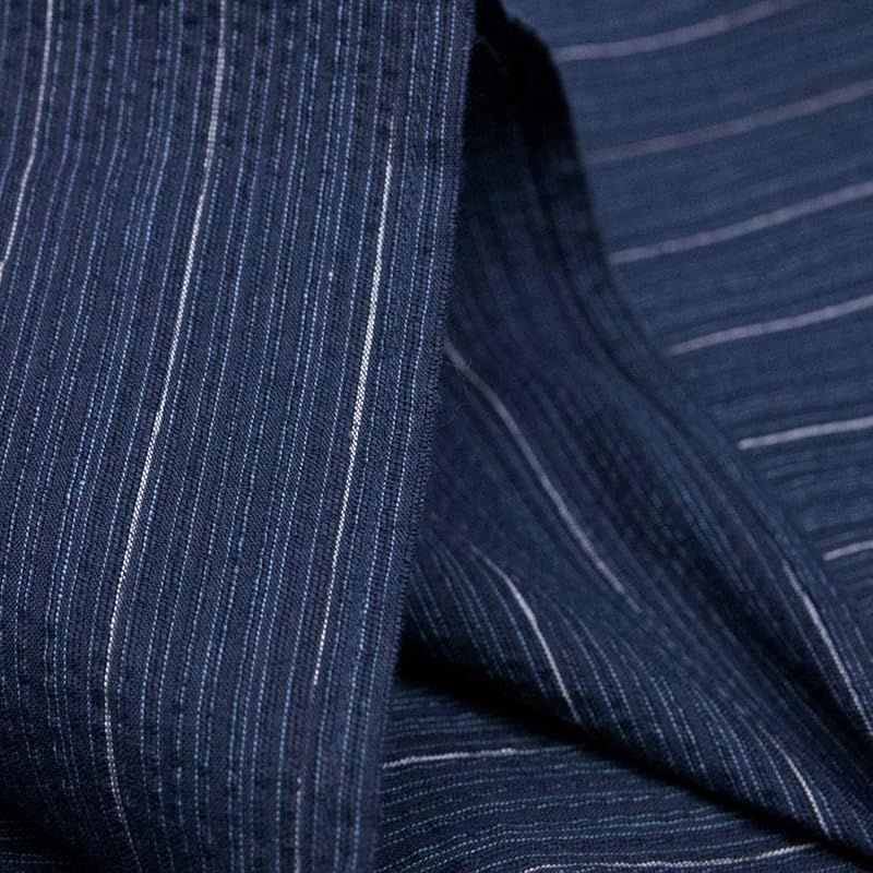 【新品】 [キョウエツ] 浴衣 メンズ セット ゆかた 男性 黒 紺 おしゃれ 綿 しじら C 4点セット (L, 11.縞×紺(ワンタッチ赤))