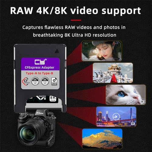 CFexpress Type-A - Type-B メモリーカードキットケース CFE CFA - CFBアダプター カメラ対応 8K RAW PCIe 拡張, NF-SA-080t ea86f8fd
