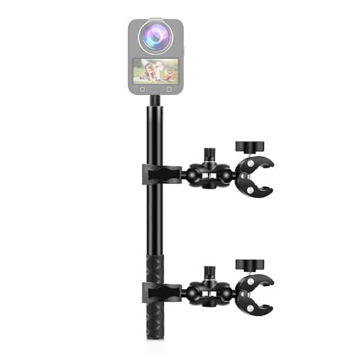 PULUZ バイク用カメラマウントキット 150cm延長セルフィースティック クイックリリース付き 2つの頑丈なダブルクランプで安定したマウントが可能 360度カメラ、アクションカメラ、X4、Ace Pro、GoPro HERO12 13、D cef77cd4 PULUZ バイク用カメラマウントキット 150cm延長セルフィースティック クイックリリース付き 2つの頑丈なダブルクランプで安定したマウントが可能 360度カメラ、アクションカメラ、X4、Ace Pro、GoPro HERO12 13、D cef77cd4
