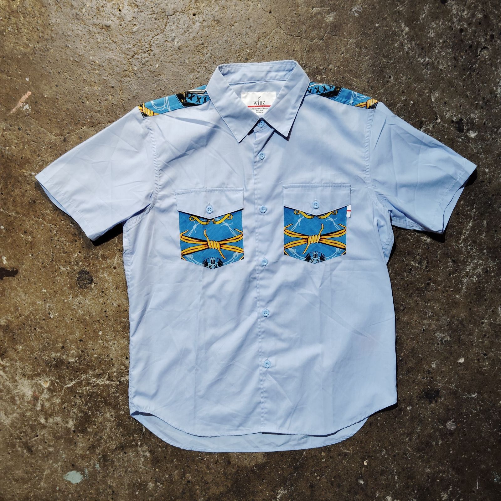 WHIZ LIMITED 12ss スカーフパッチワークシャツ ウィズリミテッド 2012ss