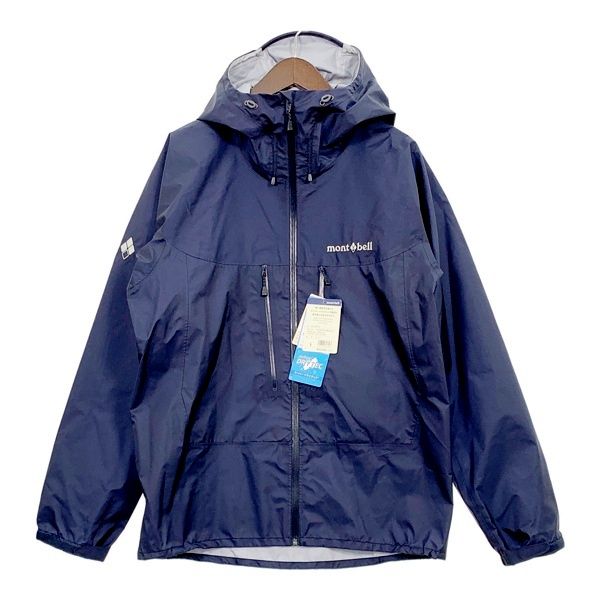mont-bell モンベル スーパードライテック レインジャケット ブルゾン フーディー 1128705 メンズ Lサイズ ネイビー アウター DM19571■