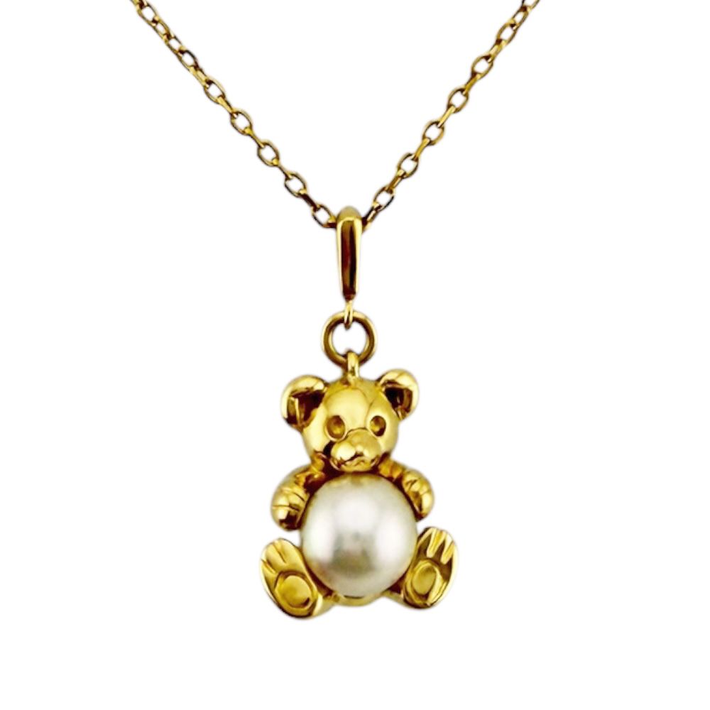 ミキモト ネックレス 18金 K18イエローゴールド パール レディース MIKIMOTO 中古 ミキモト