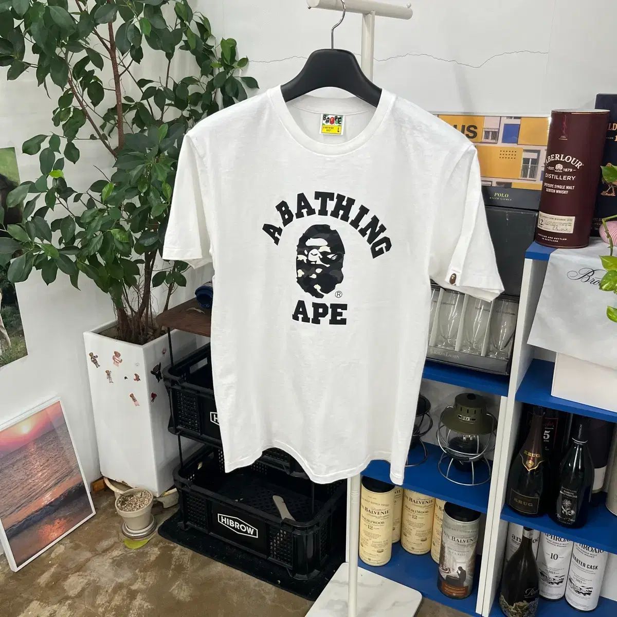 アベイシングエイプ カモフラ カレッジ 半袖 Tシャツ L