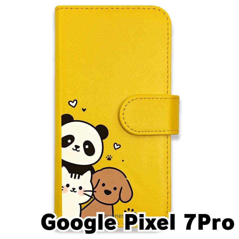 新品未使用】 GOOGLE PIXEL 7 PRO 手帳型スマホ ケース (色：イエロー