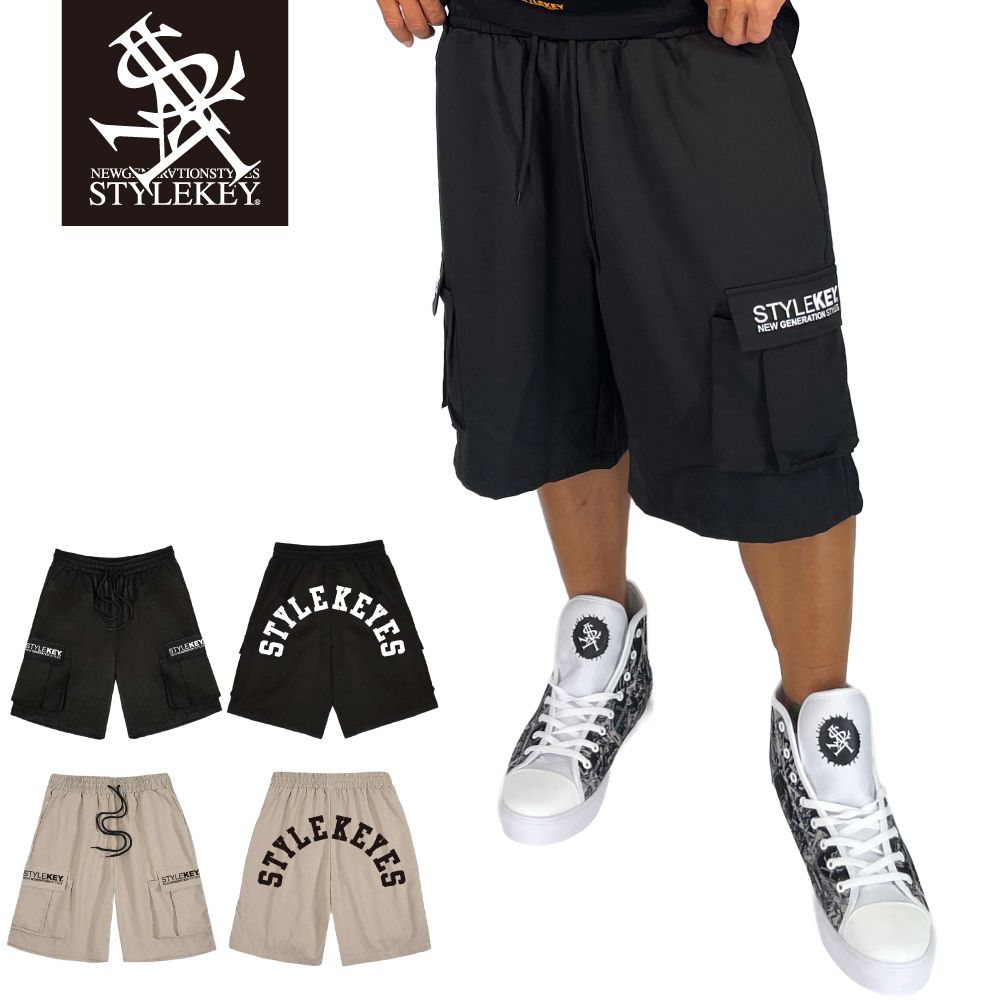 STYLEKEY スタイルキー カーゴショートパンツ ARCH LOGO CARGO SHORT PANTS (SK26C7-CSPT01) ストリート系 ヒップホップ B系 短パン ショーパン 7,869円