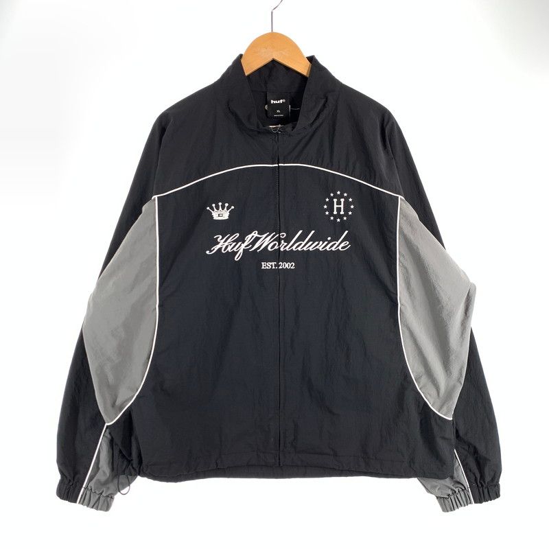 【中古品】 HUF ANTHEM TRACK JACKET ハフ トラックジャケット オーバーサイズ ナイロンジャケット ブルゾン アウター 古着 【142-260627-gm-24-fuz】