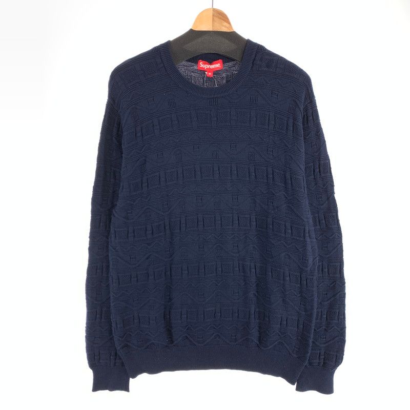 supreme シュプリーム jacquard ニット セーター 中古品】 SUPREME COTTON JACQUARD SWEATER シュプリーム コットン