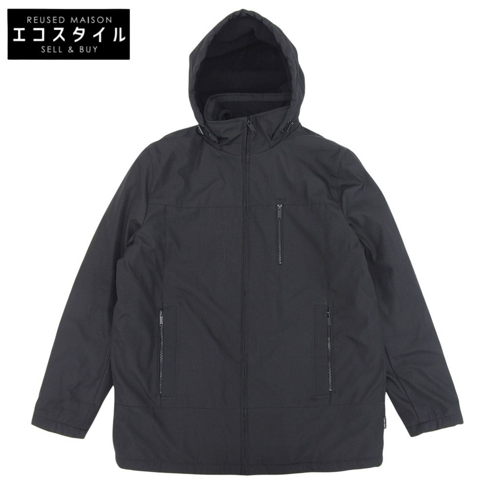 CalvinKlein カルバンクライン フリースレイヤード フーデッドミディアムナイロンジャケット メンズ ブラック L CM801073 L