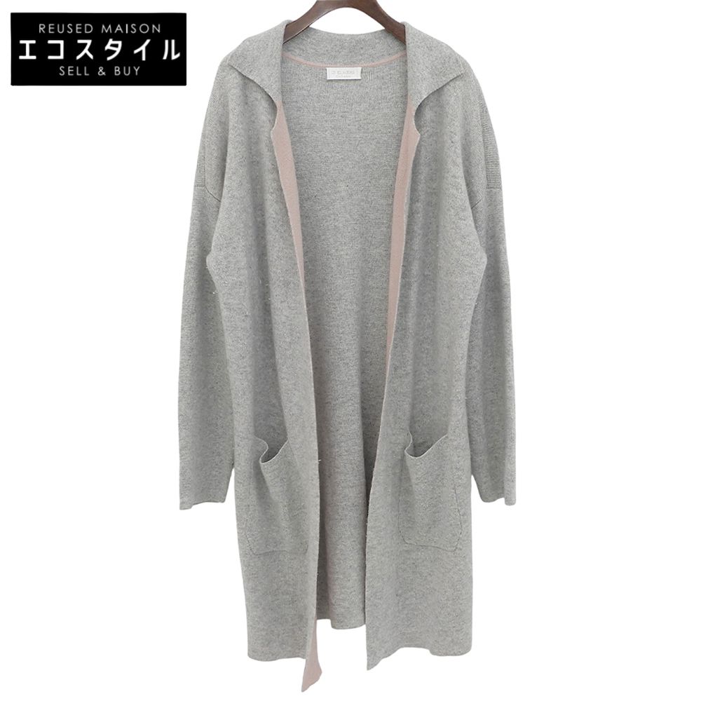 EL MIDAS　エルミダ　カシミヤ 100% ガウン ジャケット レディース グレー 40 EDA-7204005　40