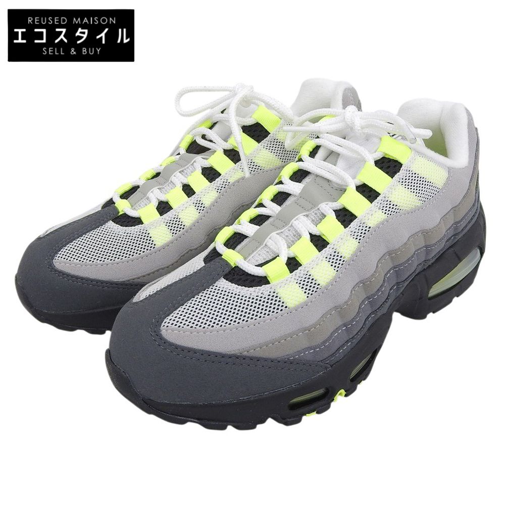 NIKE　ナイキ　新品同様 Air Max 95 OG Big Bubbleスニーカー シューズ レディース ネオンイエロー 24cm IO0026-001　7(US)