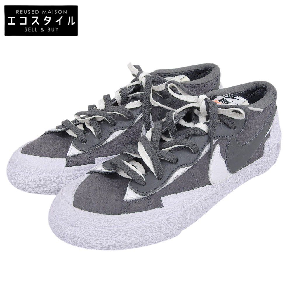 NIKE　ナイキ　美品 BLAZER LOW スニーカー シューズ メンズ グレー×ホワイト 27.5cm DD1877-002　9.5(US)