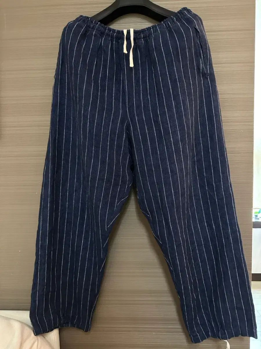 L E J リネン ストライプ パンツ