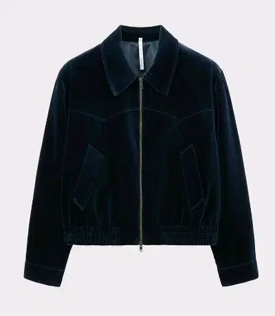 ノイア ツアーベルベット クロップド ブルゾン ネイビー 52 22,898円