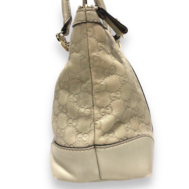GUCCI/グッチ/シマレザー/GG柄/トートバッグ/257069/ベージュ ハート