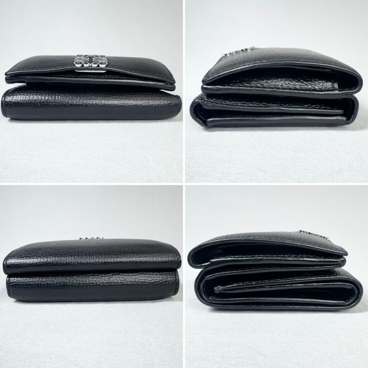 美品】LOEWE ロエベ アナグラム トライフォールド Wホック コンパクト