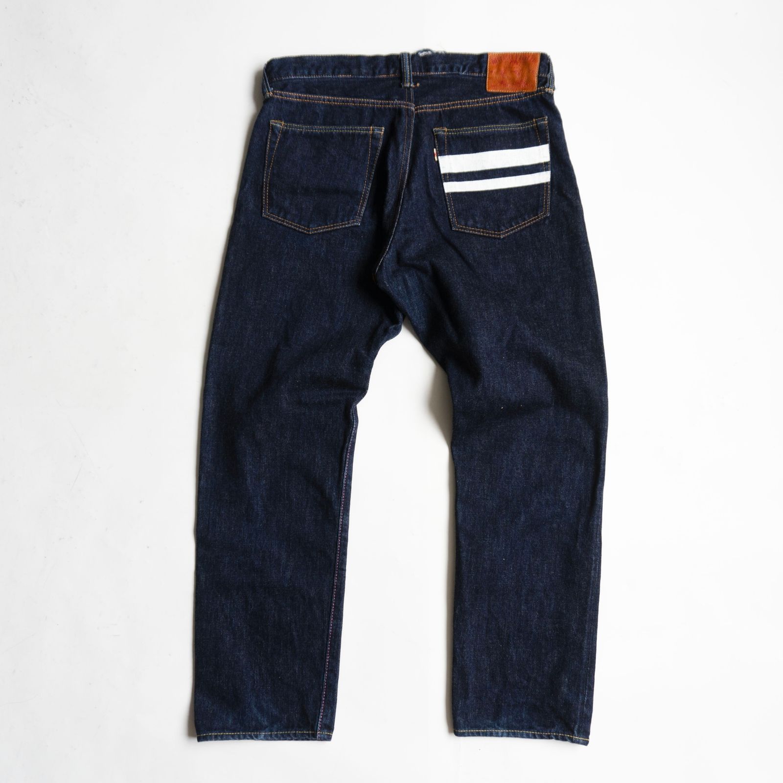 濃紺 MOMOTARO JEANS 出陣 ナロー テーパード デニム パンツ 中古 